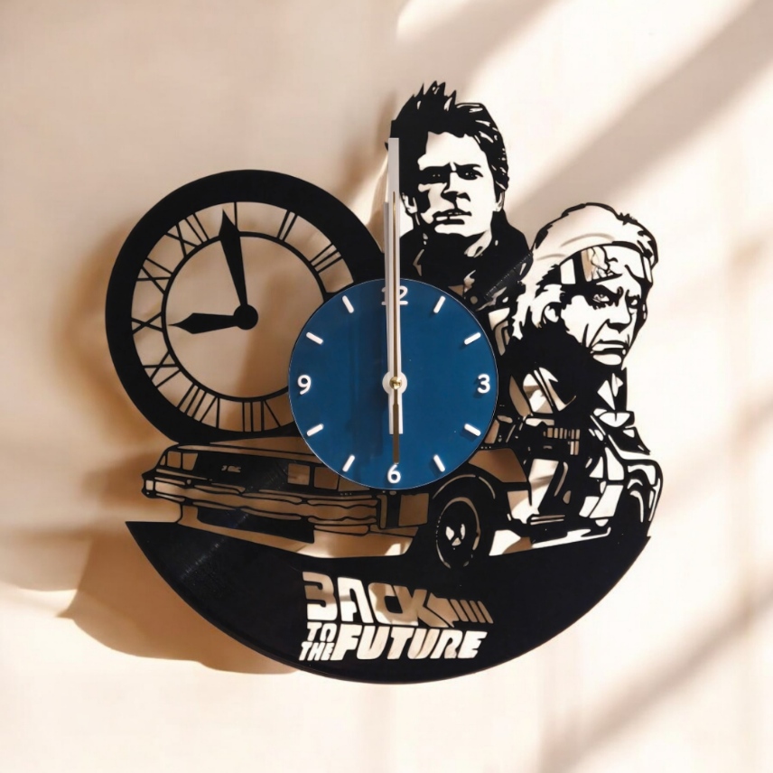 back to the future vinyl wall clock